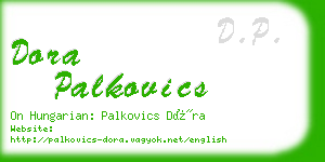 dora palkovics business card